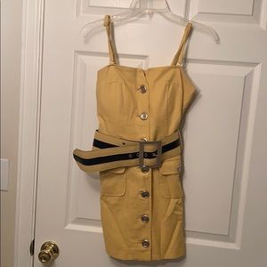 Yellow mini dress